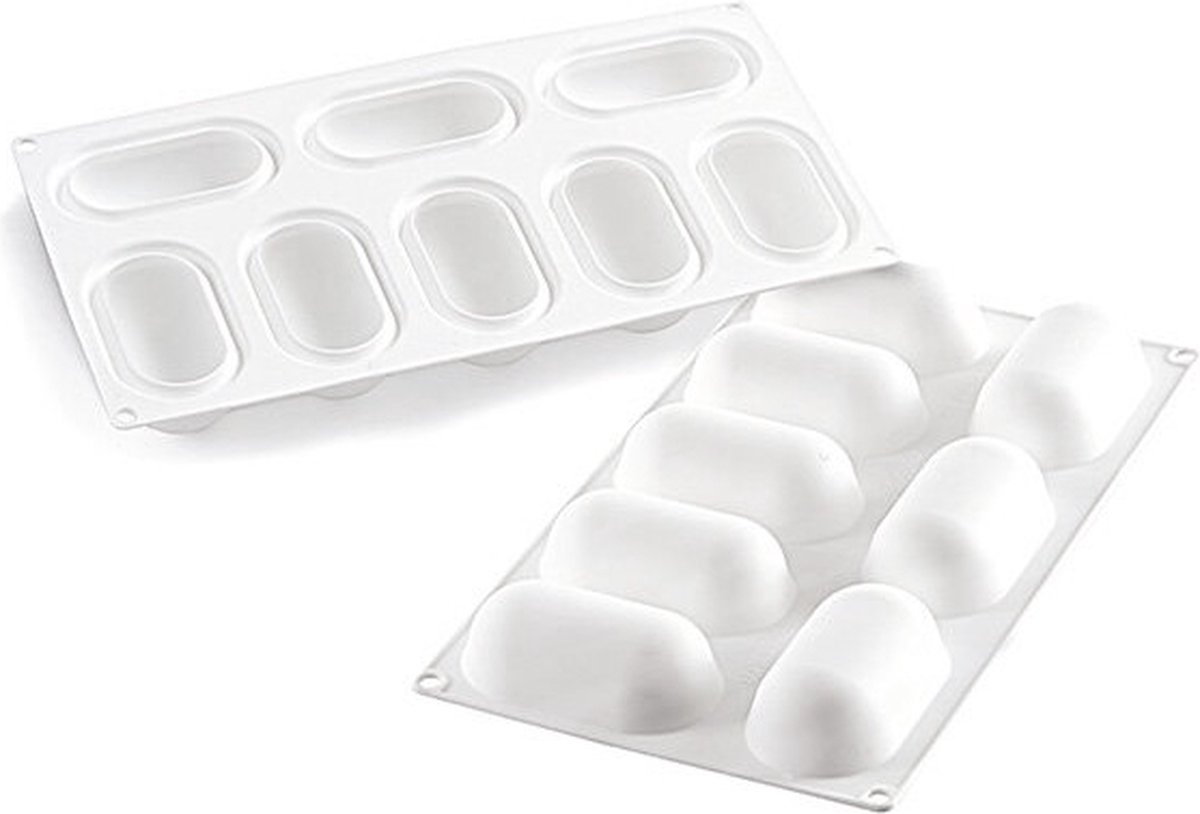 Silikomart Pillow 80 - Siliconen bakvorm - pilvorm - 8 holtes