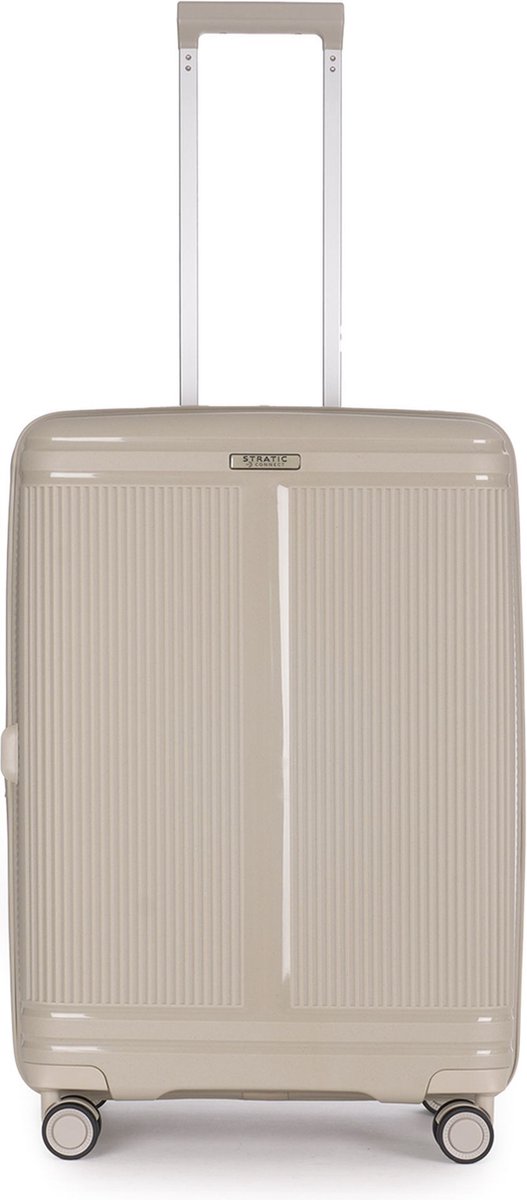 Stratic Straw T - koffer medium – 67x47x28 cm – 3,5 kg – 61/67 L – spinner wielen – beige