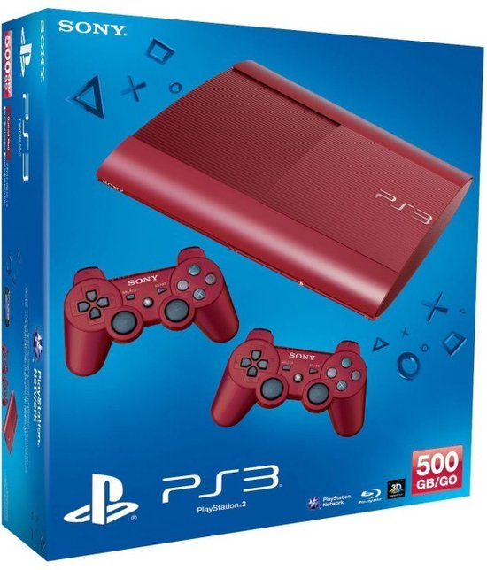 Sony PlayStation 3 Super Slim 500GB - Rood - Inclusief extra