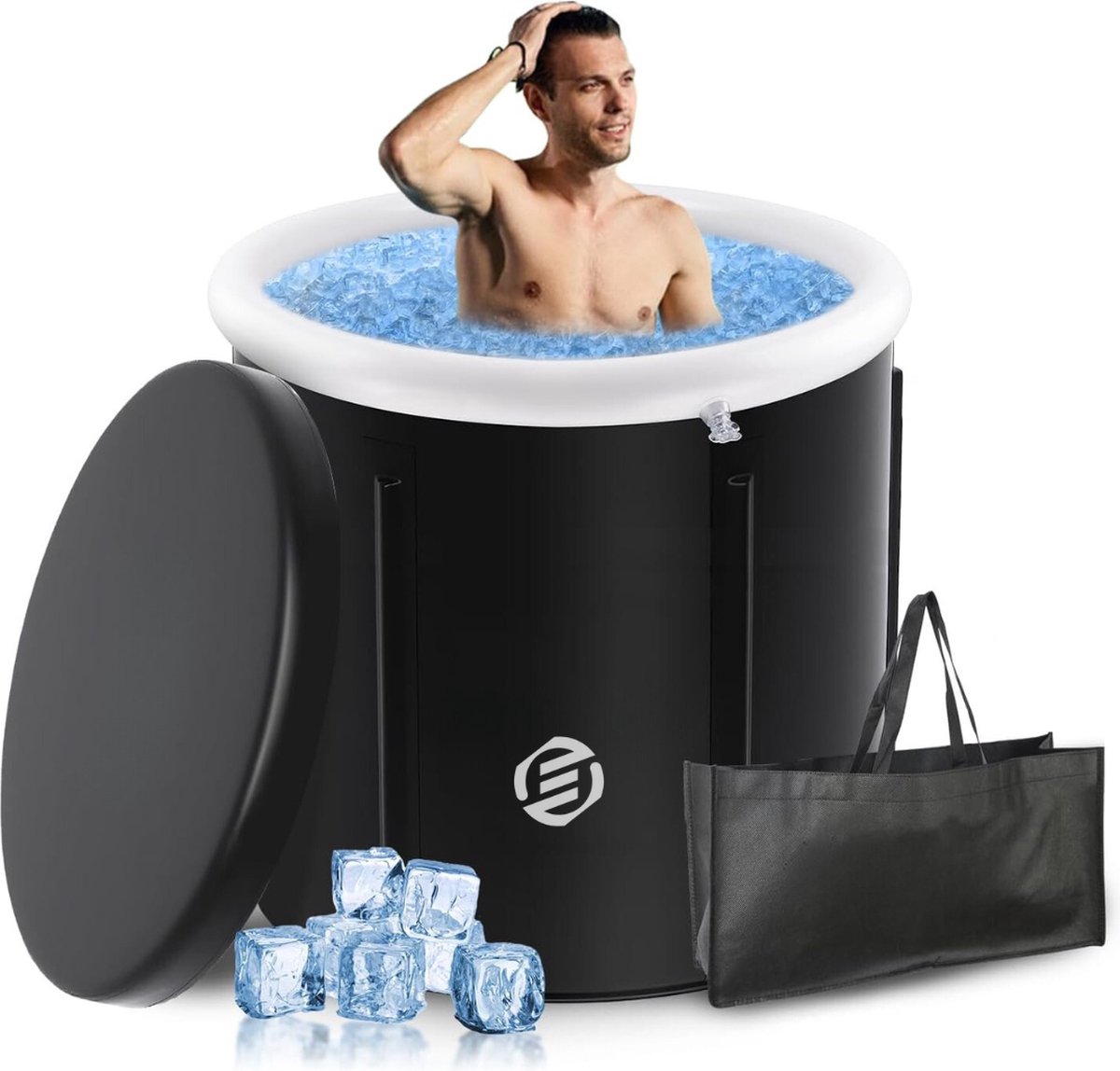 Equivera IJsbad - Ice Bath - Zitbad - Dompelbad - Buitenbad - Bath Bucket - Draagbaar - Geschikt voor Wim Hof Methode