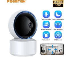 Full HD WiFi Babyfoon - met Camera én App - BabyPhone met Camera - 1296P - Geluid en Bewegingsdetectie - Automatisch Volgen - Nachtvisie - Spraakfunctie