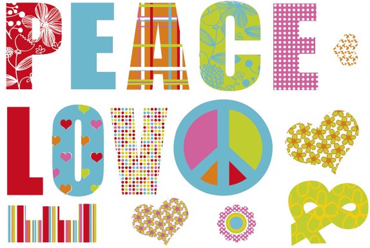 Komar Muursticker XXL - Viva la vida - Zelfklevend - Muurdecoratie - Stickers - 100 x 70 cm Multi