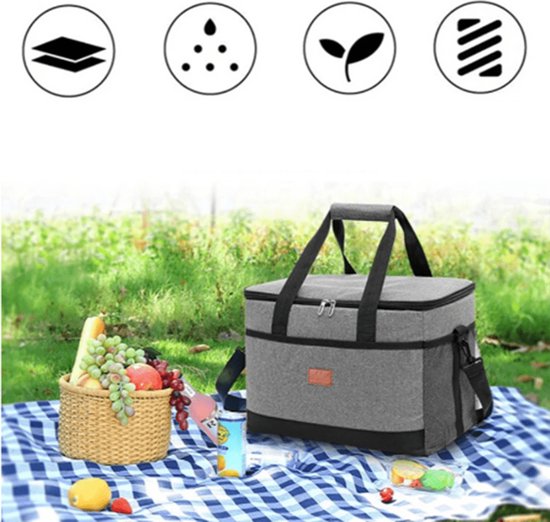 Nivard Koelbox - Koeltas - Frigobox - Autokoelbox - Lichtgewicht - Coolbox - Wielen - Draagbaar - Rood 15 Liter van Nivard — afbeelding 4