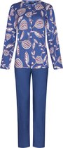 Blauwe dames pyjama met knopen - Blauw - Maat - 46
