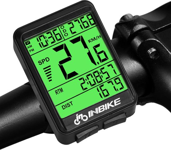 Foto: Fiets kilometer teller fietscomputer snelheidsmeter draadloos waterdicht fiets accessoires lcd scherm stopwatch gemakkelijke installatie 11 functies universeel zwart