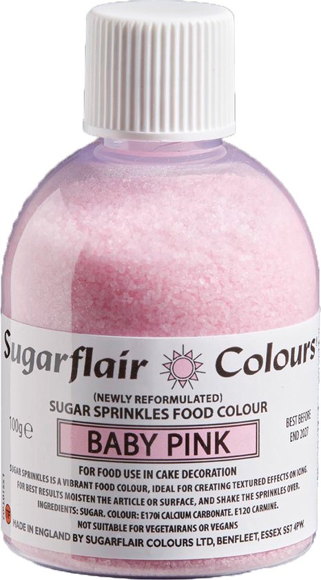 Sugarflair - Sucre Coloré - Rose Bébé - 100g