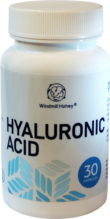 Foto: Zuiver hyaluronzuur geavanceerde huidhydratatie vochtelasticiteit en ondersteuning van gewrichtsflexibiliteit smerende formule gezondheidsverzorging van gewrichten 30 capsules windmill hohey
