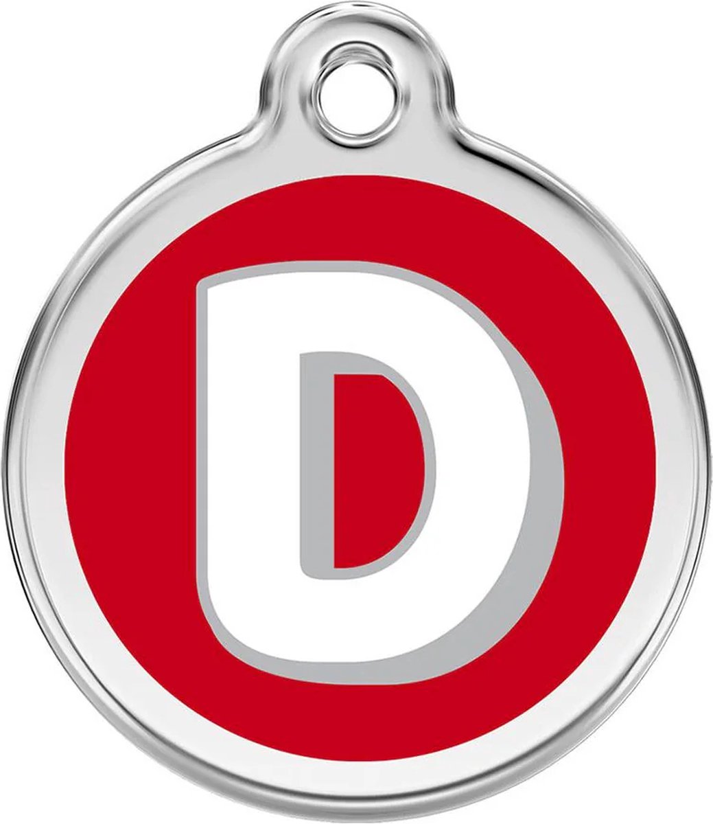 Red Dingo Hondenpenning 30 mm letter D