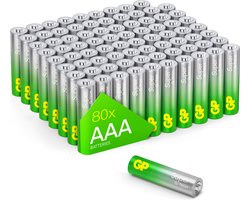GP Super Alkaline Batterijen AAA 1,5V (Micro, mini penlite, LR03) - 80 stuks AAA Batterijen