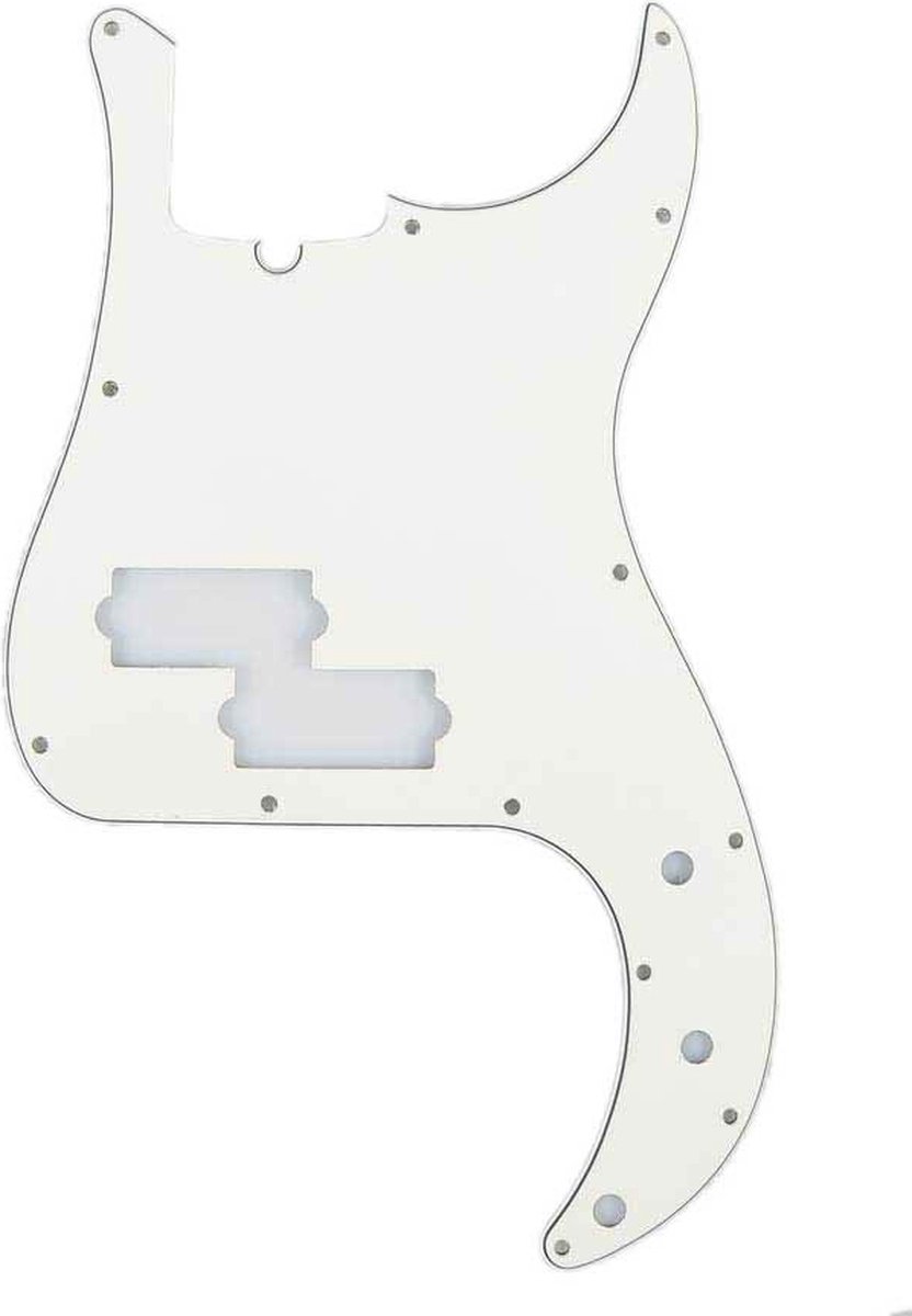 Fender 991376000 pickguard Standard Precision Bass®, 13 screw holes, 3-ply, with truss rod notch, parchment