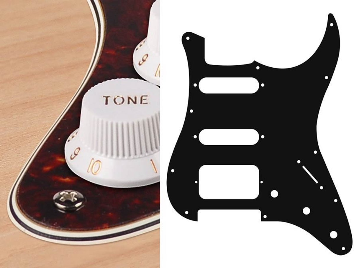 Boston ST-423-TI pickguard, Stallion, SSH, 3 pot holes, 3-5 switch, 4 ply, tortoise intense