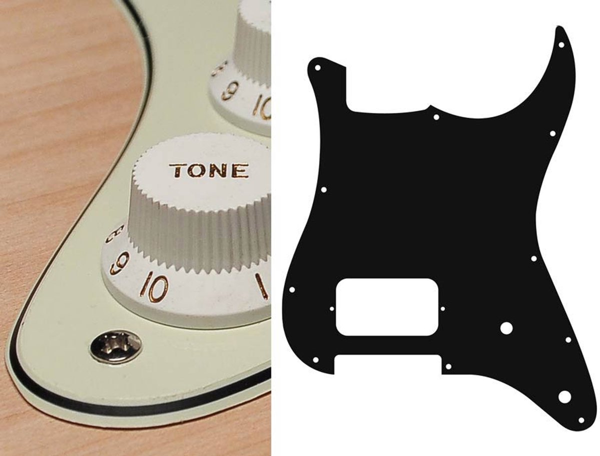Boston ST-344-M pickguard, Stallion, H, 2 pot holes, 3 ply, mint green