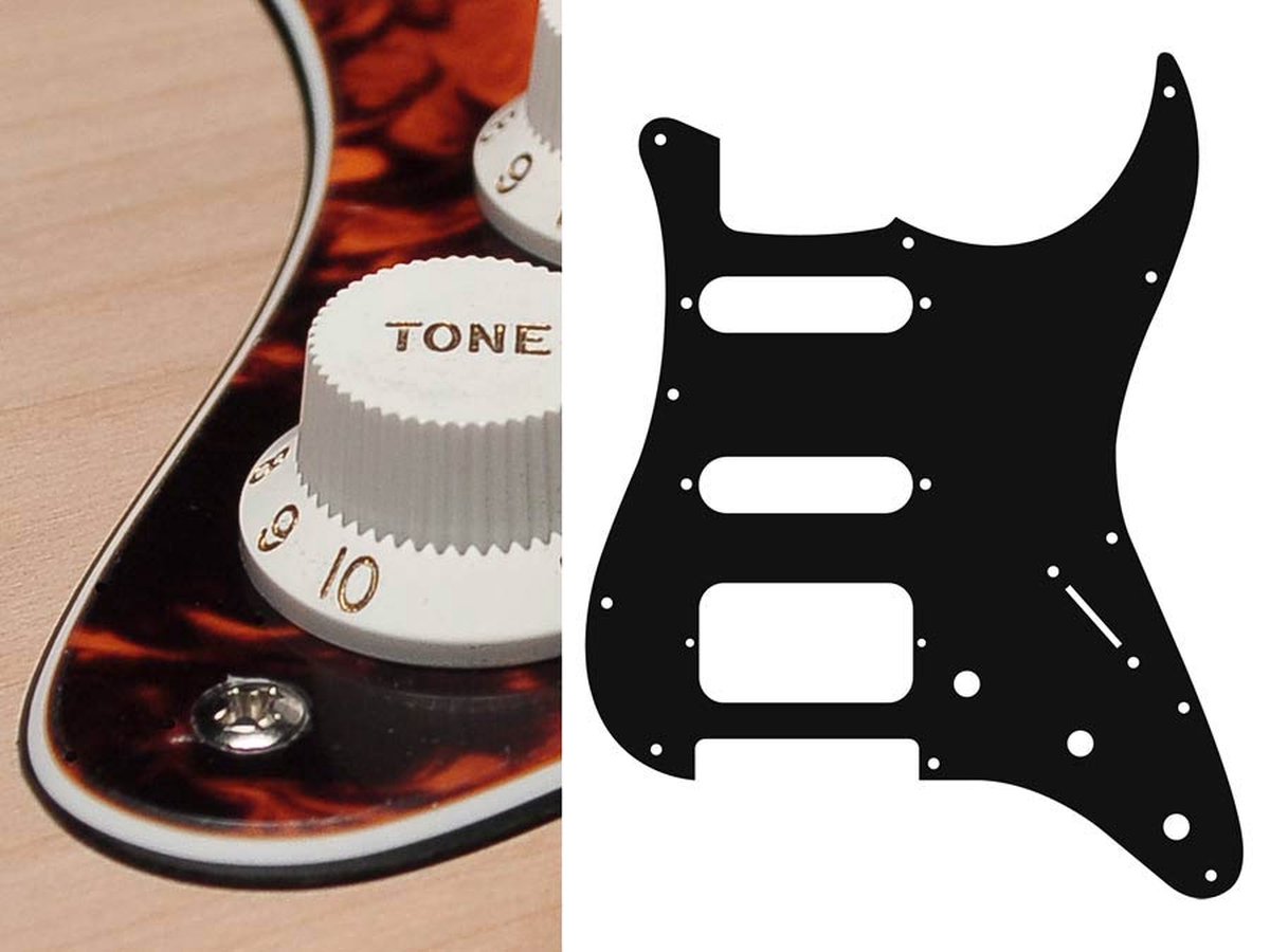 Boston ST-323-MO pickguard, Stallion, SSH, 3 pot holes, 3-5 switch, 3 ply, marble orange