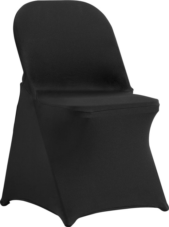 VEVOR Stretchhoezen, 150 stuks, wit, polyester, elastaan, bruiloft, feest, eetkamer, banket, platte stoelhoezen, 150 stuks