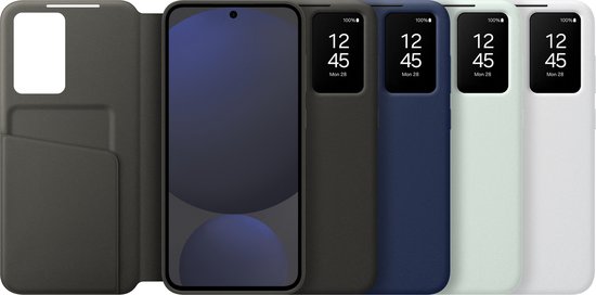 Étui portefeuille Samsung Smart View - Convient pour Samsung Galaxy S24 FE - Vert