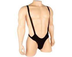 Erotische mankini lingerie - Heren bodysuit - Club kleding - Jarretel - Jockstrap - Backless - Sexy