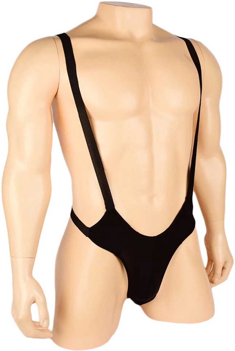 Goedkoopste Erotische mankini lingerie - Heren bodysuit - Club kleding - Jarretel - Jockstrap - Backless - Sexy