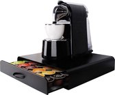 Porte-capsules pour Dolce Gusto avec tiroir - 36 tasses à café - Antidérapant - Porte-gobelet pour Dolce Gusto - Distributeur de gobelets - Métal - Zwart