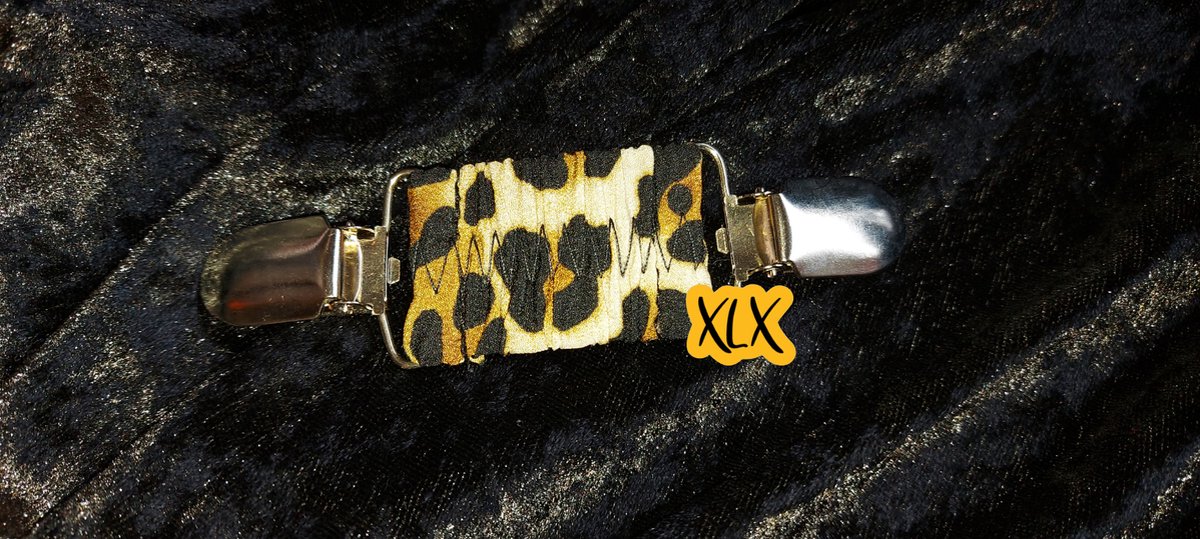 Vestsluiting met tijgerprint, Vestclip, Vest bretels, Vest, Sluiting, Sjaalklem, zilverkleurige vestsluiting, XLX®