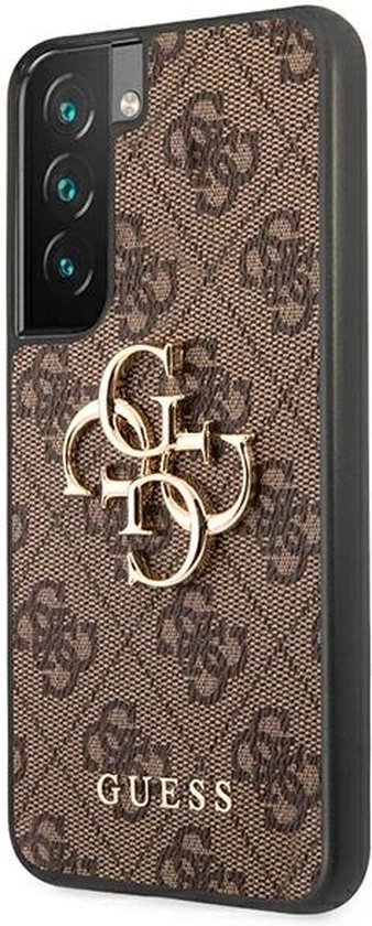 Guess Golden Logo Samsung Galaxy S22 hoesje - Bruin