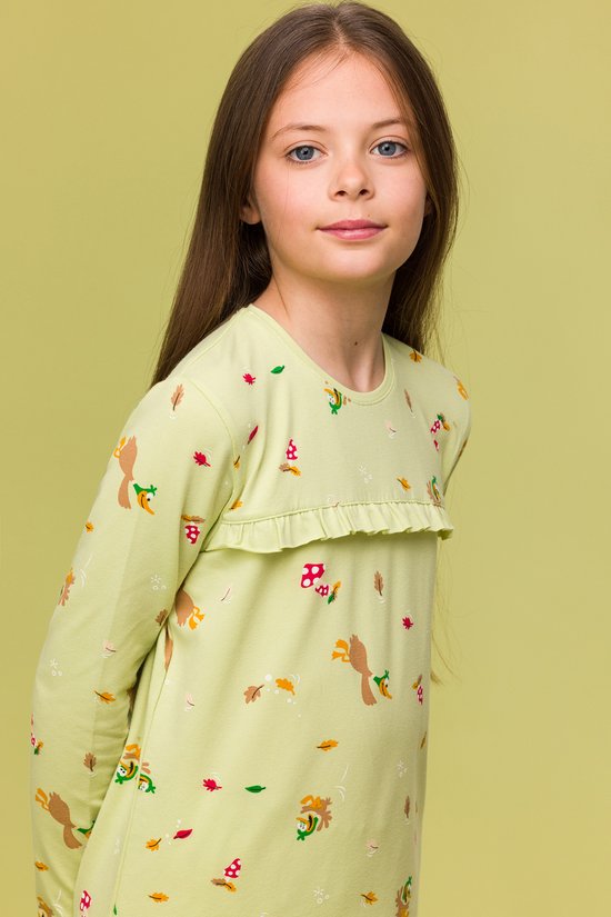 Woody - Filles- Pyjama femme, imprimé canard vert clair - 12 ans