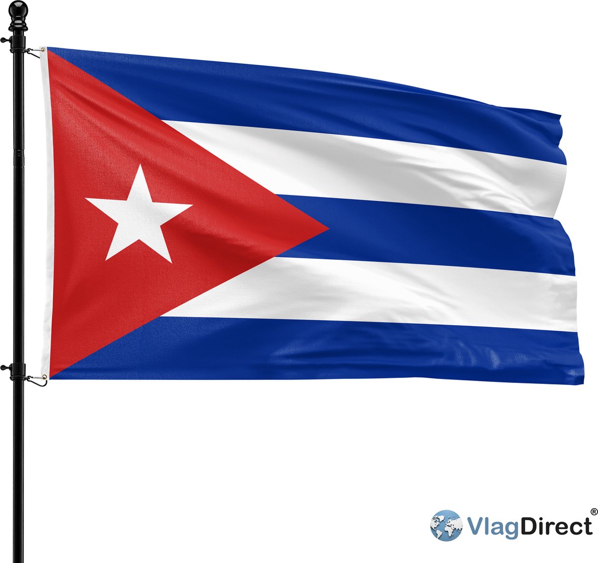 VlagDirect - Cubaanse vlag - Cuba vlag - 90 x 150 cm.