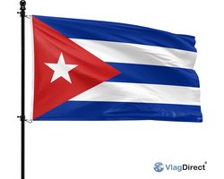 VlagDirect - Cubaanse vlag - Cuba vlag - 90 x 150 cm.