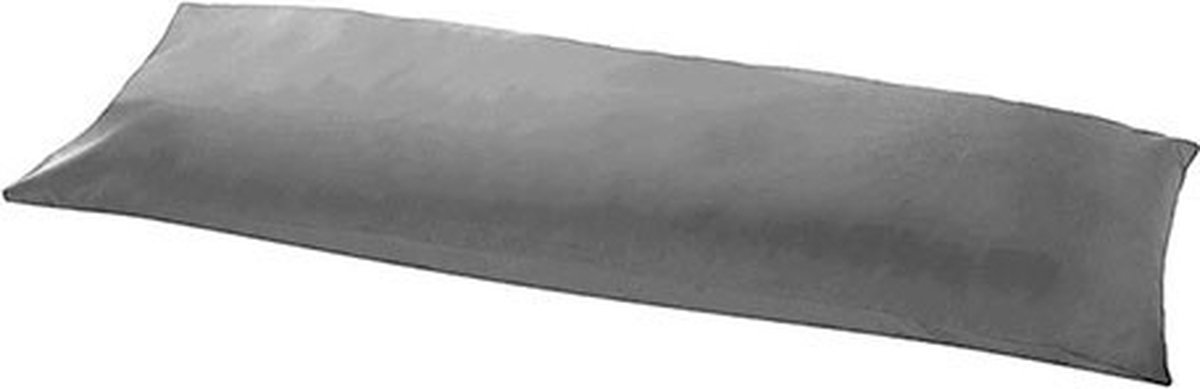 Beau Maison | Body Pillow Sloop Antraciet - 100% Perkaal Katoen - Lichaamskussensloop Antraciet - 40x145 cm