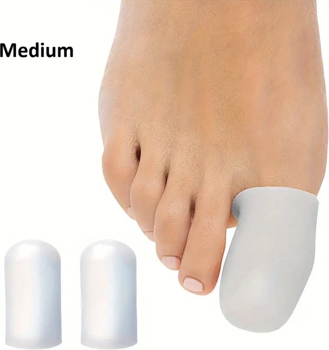 Goedkoopste Gel Teenbeschermer Set Van 2 I Teenbeschermers I Teenkap I Polymeer I Soft Gel I Maat S/M