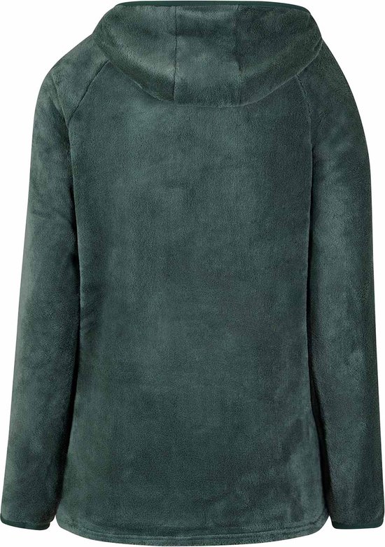 BJØRNSON Rane Micro Fleece - Hoody Trui - Pull-over - Dames - Maat 42 - Groen