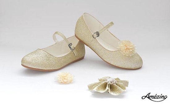 Ballerina schoen bruidsmeisjes schoenen dansschoen champagne gespschoen prinsessen. bol