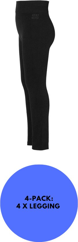 Heatkeeper - Leggings thermiques enfant - Zwart - Taille 140/146 - 4-Pack - Vêtements thermiques enfants