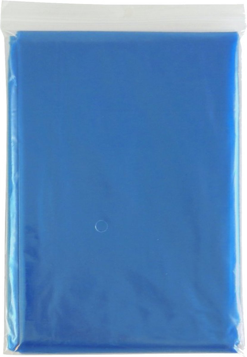 100 stuks wegwerp poncho Blauw transparant - Regen - Festival - Wandelen - Evenement
