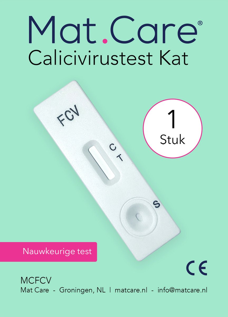 Mat Care Pet test FCV - Calicivirustest kat - Feline Calicivirus thuistest - Kattenniesziekte sneltest
