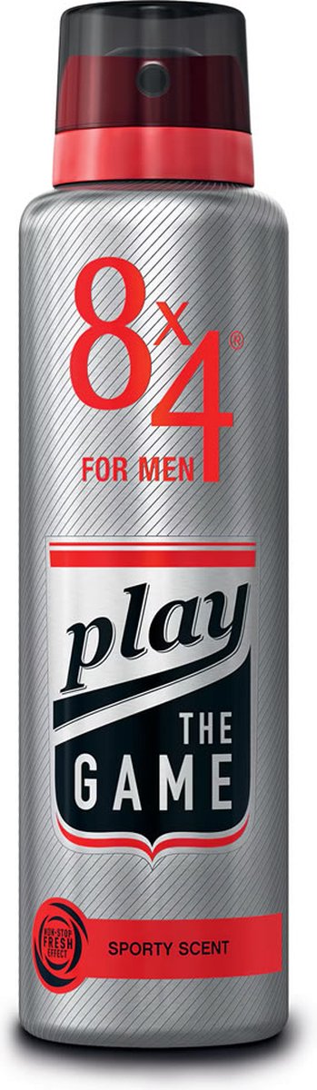 Goedkoopste 8x4 - for Men - Play The Game - Deospray - Deodorant - 150ml
