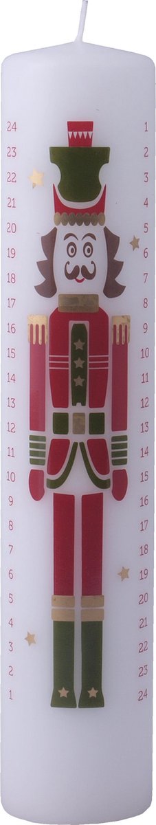 Adventskaars - 25 cm - Adventskaars kalender - ong. 56 branduren - Kerst