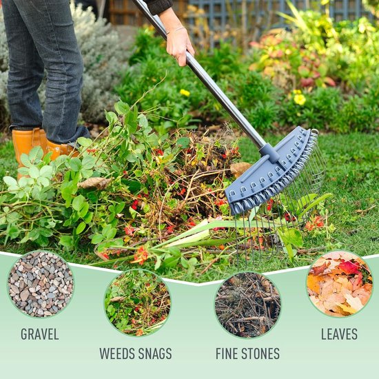 Equivera Gazonhark - Bladhark - Bladharken - Blad Hark - Hark - Tuinhark - Gazon Hark - Blad Hark - Tuin Hark - Tuingereedschap van Equivera — afbeelding 3