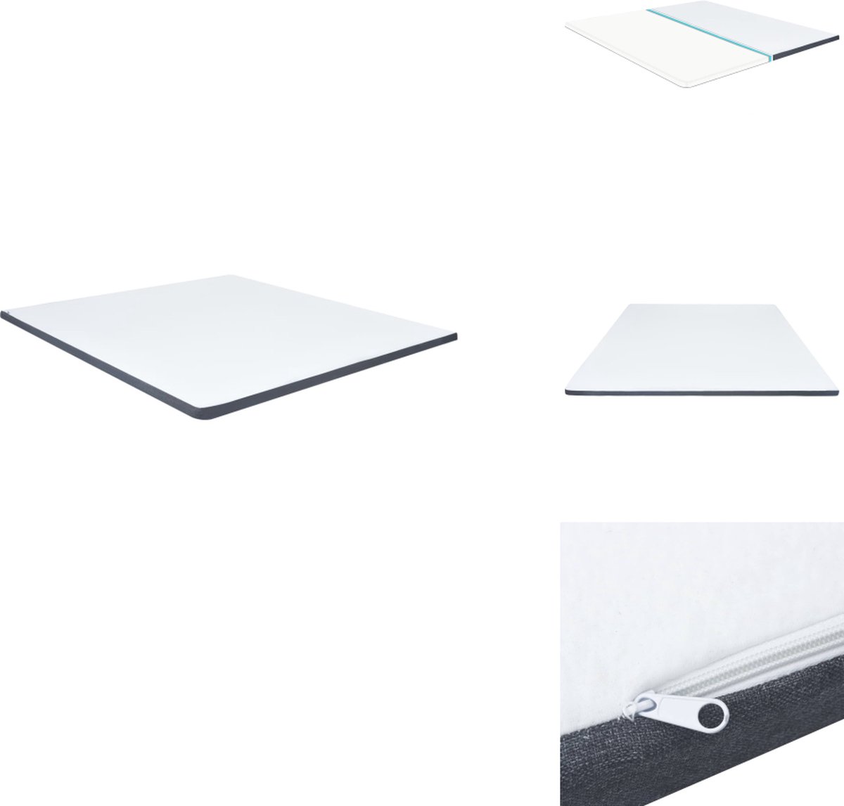 vidaXL Boxspringmatras - Boxspringmatrassen - Boxspringtopmatras - Boxspringtopmatrassen - Boxspringtopmatras 200x160x5 cm