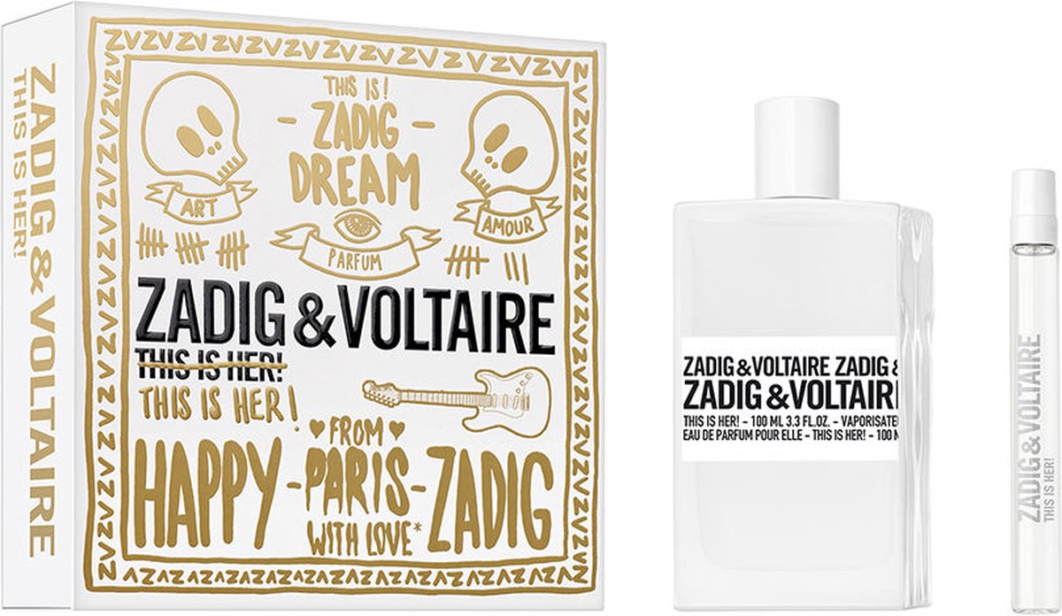 Goedkoopste Zadig & Voltaire THIS IS HER! Parfum Geschenkset Eau de Parfum spray 100 ml Eau de Parfum spray 10 ml