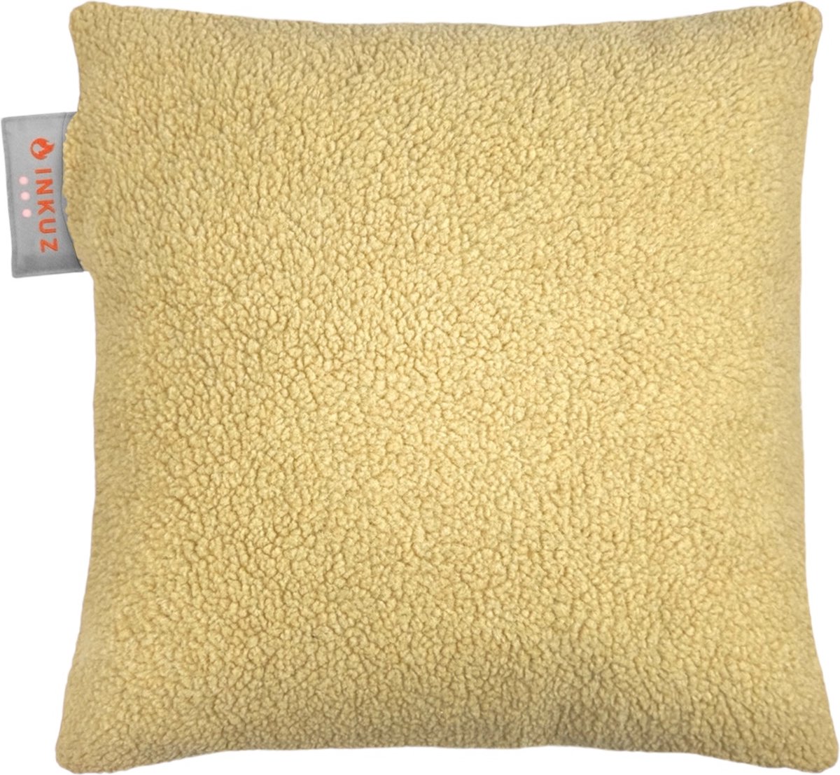 Inkuz Warmtekussen - Infrarood - Draadloos - Teddy - Donkerbeige - Gote powerbank - Oplaadbaar - Warmte kussen - 45x45