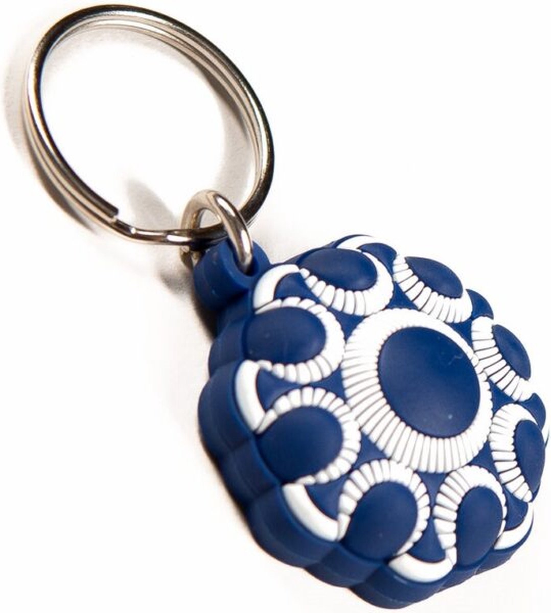 Sleutelhanger rubber Zeeuwse Knoop blauw