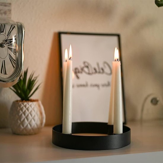 Spetebo Metalen staafkaarsenhouder, ring 40 cm, zwart, tafelkaarsen, standaard, rond om op te hangen, decoratieve kaarsenhouder, kandelaar, groot, om op te hangen, Kerstmis, advent en winter Spetebo Metalen staafkaarsenhouder, ring 40 cm, zwart, tafelkaarsen, standaard, rond om op te hangen, decoratieve kaarsenhouder, kandelaar, groot, om op te hangen, Kerstmis, advent en winter