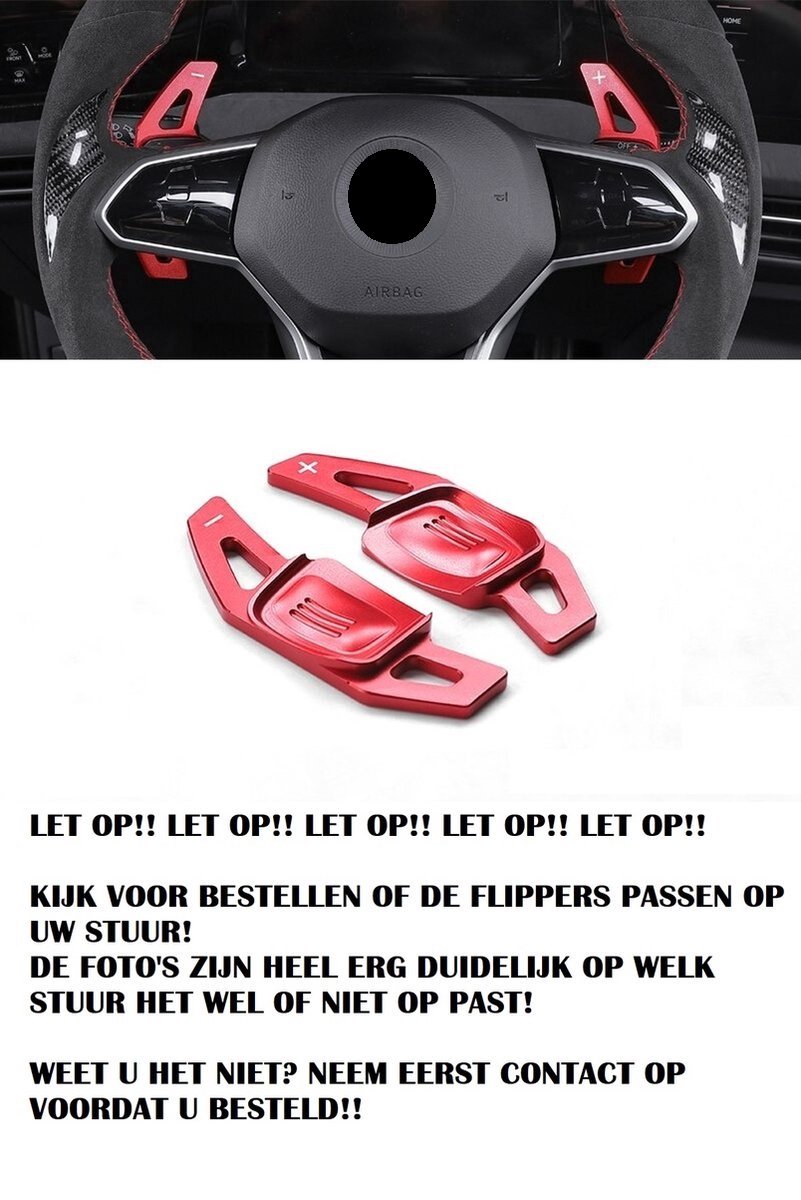 Red Aluminium Flippers Schakel Paddles Stuurwiel Stuur Extentions Geschikt Voor Vw Golf 8 GTI GTD TSI TDI Variant R Line DSG