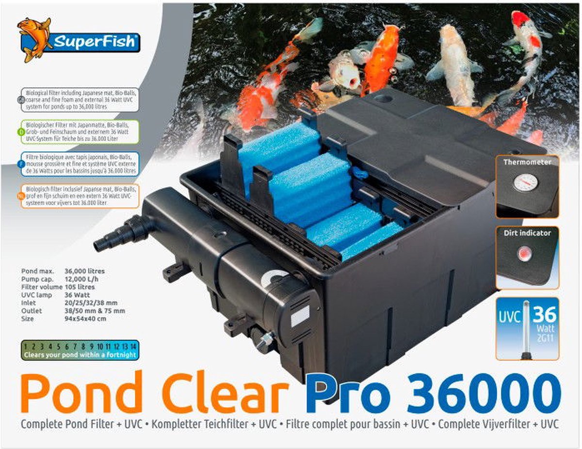 SuperFish - Sf pondclear pro 36000 uvc-36w