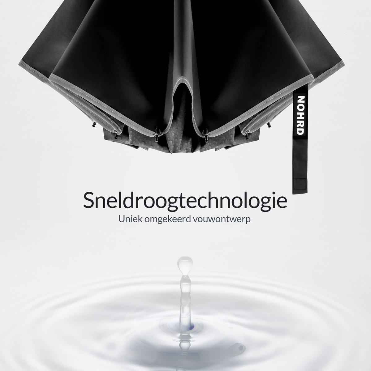 Nohrd Stormparaplu - Zwart - Paraplu Opvouwbaar - Stormbestendig 108 km/h - Stormparaplu's - Automatisch In- en Uitklapbaar - Reflecterend - Paraplu's - Incl. Beschermhoes — cadeau in Cadeau-ideeën - foto 5