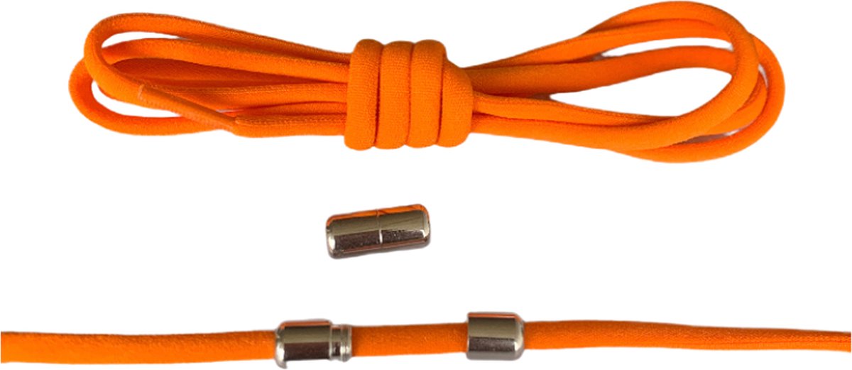Knaak Elastische Veters - Niet meer strikken! - Oranje - Schoenveters - 2 stuks