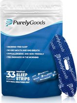 PurelyGoods® Mondtape - 33 Mondpleisters - Mond Tape - Slaap - Anti Snurk - Myotape - Mouth Tape - Hypoallergeen - Stevige Strip