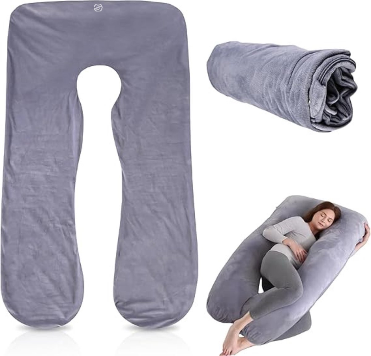 Goedkoopste Equivera Zijslaapkussen Volwassenen - Zijslaapkussen - Lichaamskussen Zijslaper - Zijslaap Kussen Volwassenen - Zwangerschapskussen - Voedingskussen - Borstvoedingskussen - Body Pillow - Voor een comfortabele nachtrust!