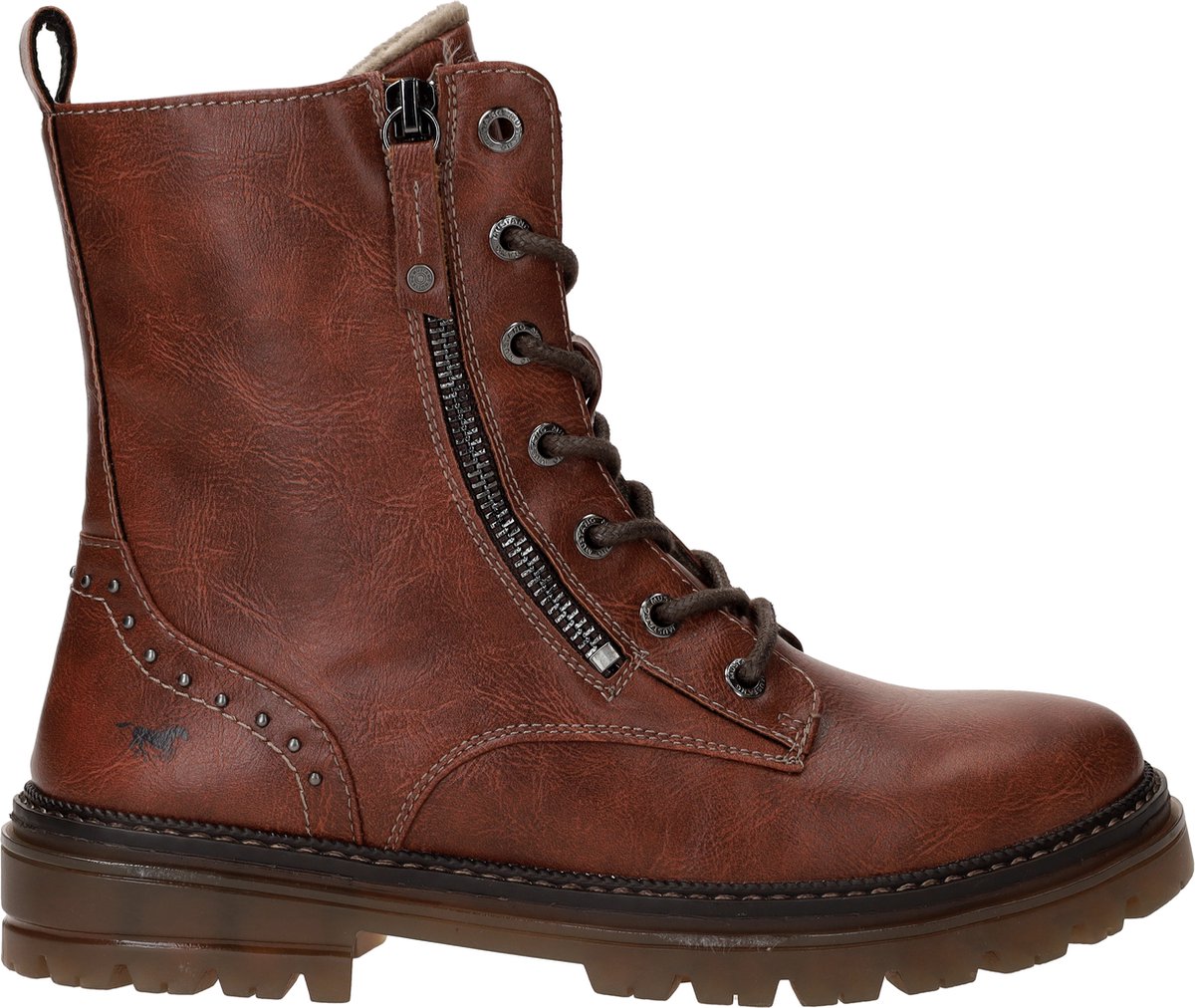 Mustang Veterschoenen Hoog Veterschoenen Hoog - Cognac - Maat 36