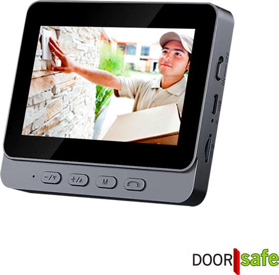Doorsafe 4100 - draadloze camera deurbel - 4.3″ kleurenscherm - deurbel op accu - 100% Privacy, gemak & eenvoud - 16Gb opslag op SD-kaart van Doorsafe — afbeelding 5
